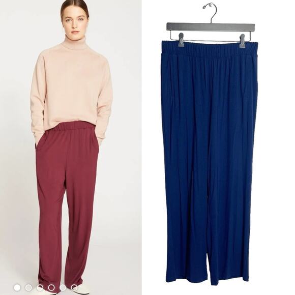 Universal Standard Pants - NWT Universal Standard jersey knit wide leg pants maritime blue 10 12